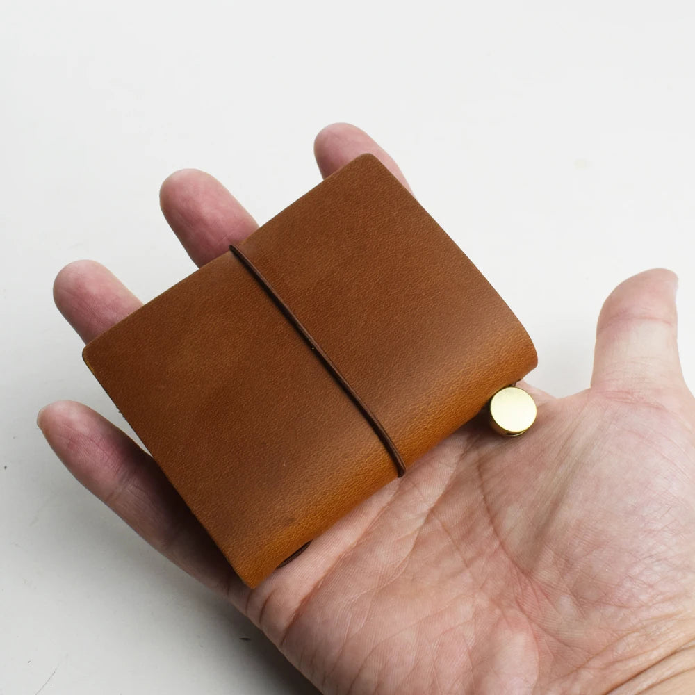 Pocket Genuine Leather Notebook Handmade Vintage Cowhide Diary Journal Sketchbook Planner Notepad Note Book